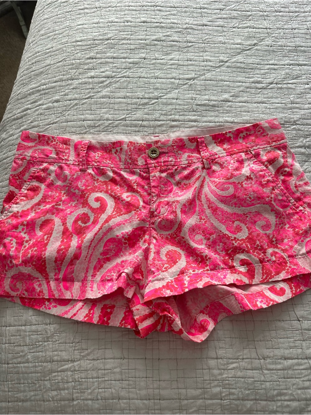 Lilly Pulitzer Pink Paisley-Print Women's Jean Shorts